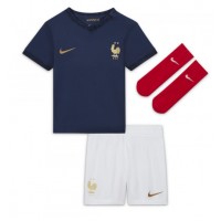 Echipament fotbal Franţa Theo Hernandez #22 Tricou Acasa Mondial 2022 pentru copii maneca scurta (+ Pantaloni scurti)